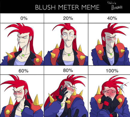 chicken blush meme